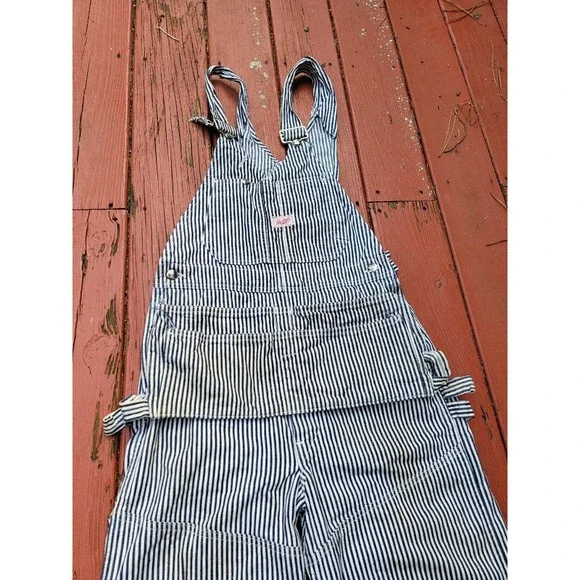 Vintage Sledge’s Hickory Striped Overalls Workwear 1950s Sanforized 60s Railroad